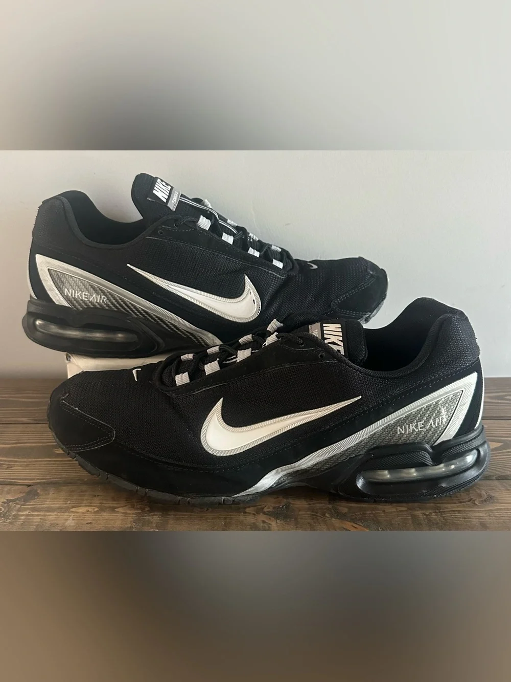 Nike Air Max Torch 3 Running Shoes 319116-011 Black, White, Silver Men’s Size 13